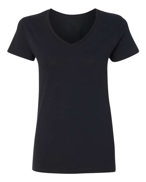 Black V-Neck T-Shirt-front