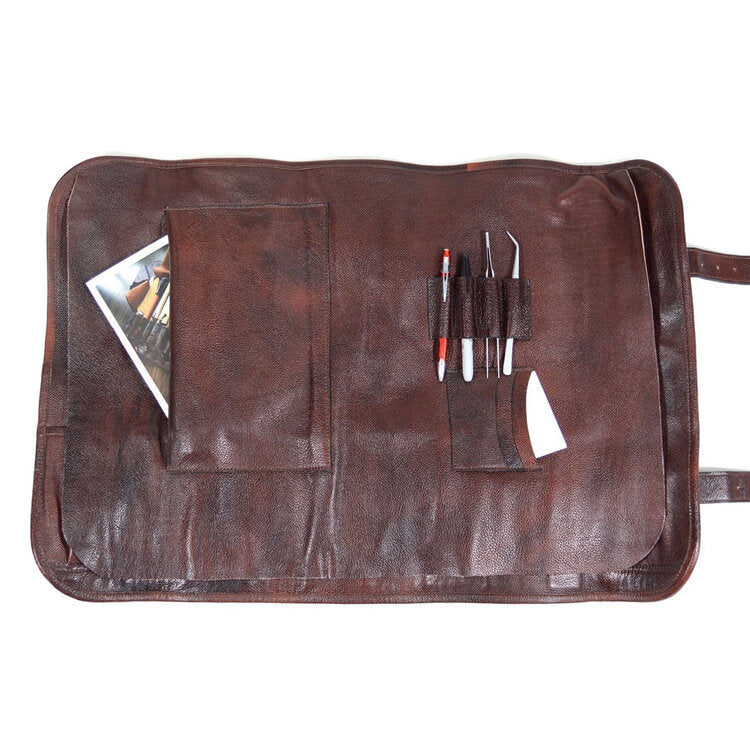 Leather 9 Pocket Knife Roll