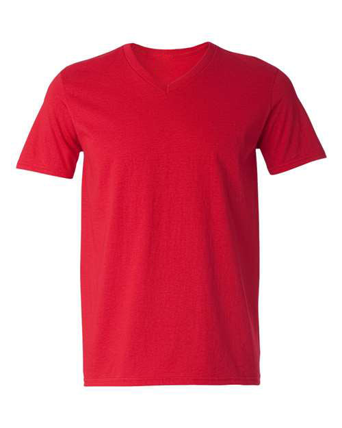 Cherry-Red-men-V-Neck T-Shirt