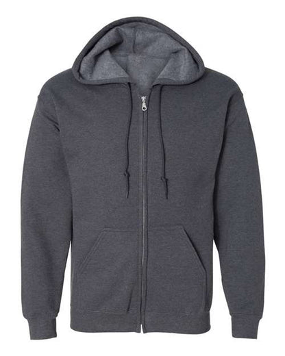 Heavy blend full zip hooded sweatshirt long sleeve 50/50 cotton-poly