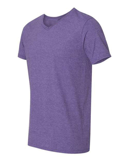 Heather-Purple-men-V-Neck T-Shirt-side