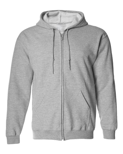 Heavy blend full zip hooded sweatshirt long sleeve 50/50 cotton-poly