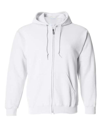 Heavy blend full zip hooded sweatshirt long sleeve 50/50 cotton-poly