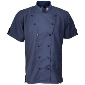 Classic-Chef-Coat-Gray-Short-Front