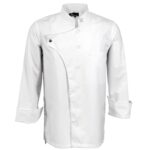 AugusteChefCoat-White-Buttons-Long-Front