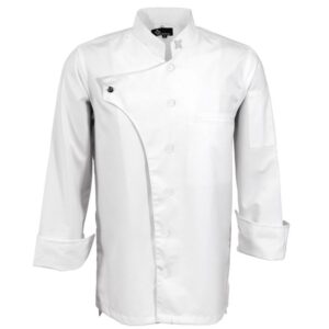 AugusteChefCoat-White-Buttons-Long-Front