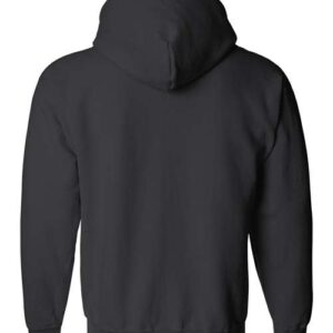 Black-Full-Zip Hooded Sweatshirt-back