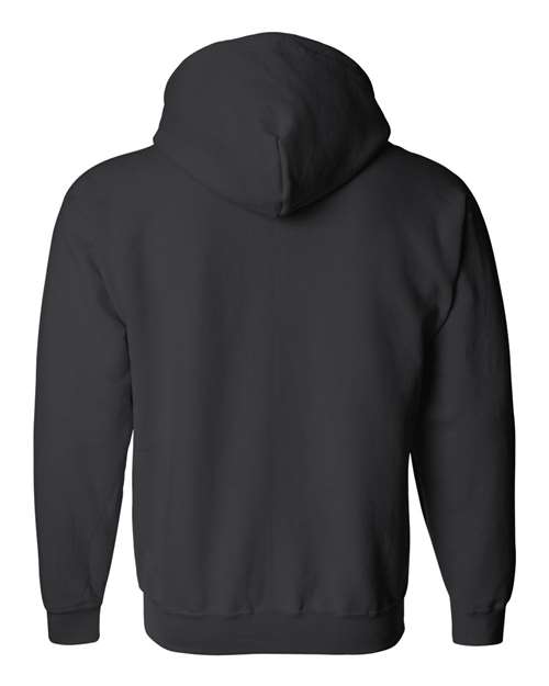 Black-Full-Zip Hooded Sweatshirt-back