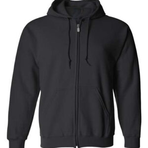 Black-Full-Zip Hooded Sweatshirt-side