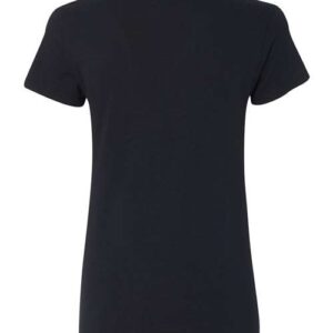 Black V-Neck T-Shirt-front-back