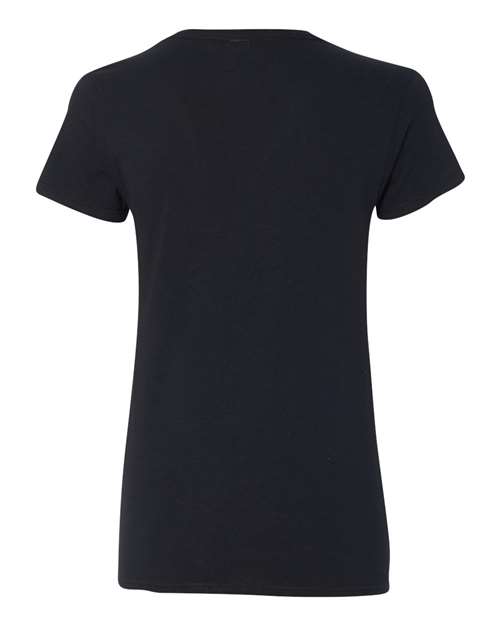 Black V-Neck T-Shirt-front-back