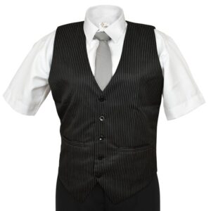 Boldric-FOH-MensPinstripeVest-OnFormWithTie