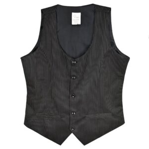 Boldric-FOH-WomensVest-PinstripeBlack-Front