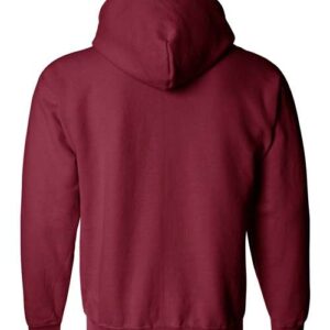 Cardinal-Red-Full-Zip Hooded Sweatshirt-back