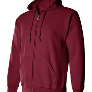 Cardinal-Red-Full-Zip Hooded Sweatshirt-side