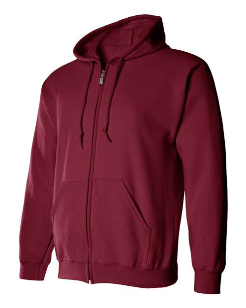 Cardinal-Red-Full-Zip Hooded Sweatshirt-side