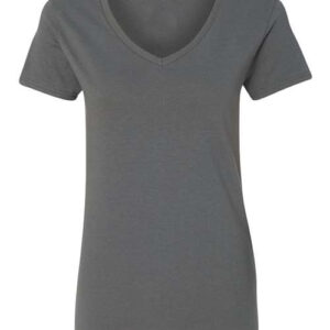 Charcoal-V-Neck T-Shirt-front