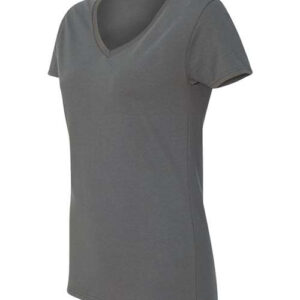 Charcoal-V-Neck T-Shirt-front-side