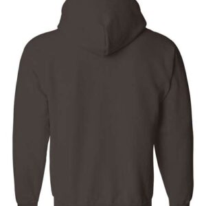 Dark-Chocolate-Full-Zip Hooded Sweatshirt-back