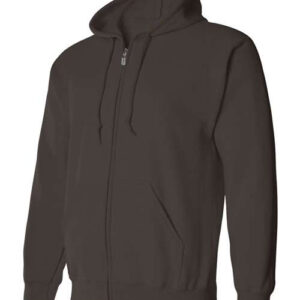 Dark-Chocolate-Full-Zip Hooded Sweatshirt-side