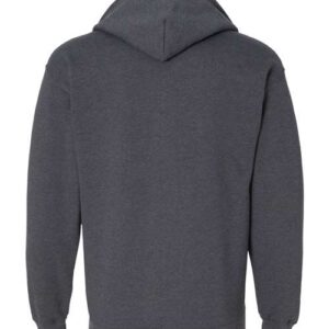 Dark-Heather-Full-Zip Hooded Sweatshirt-back