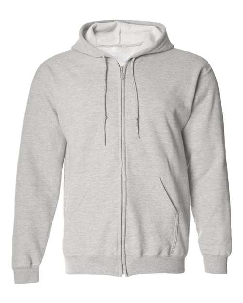 Full-Zip Hooded Sweatshirt-ash