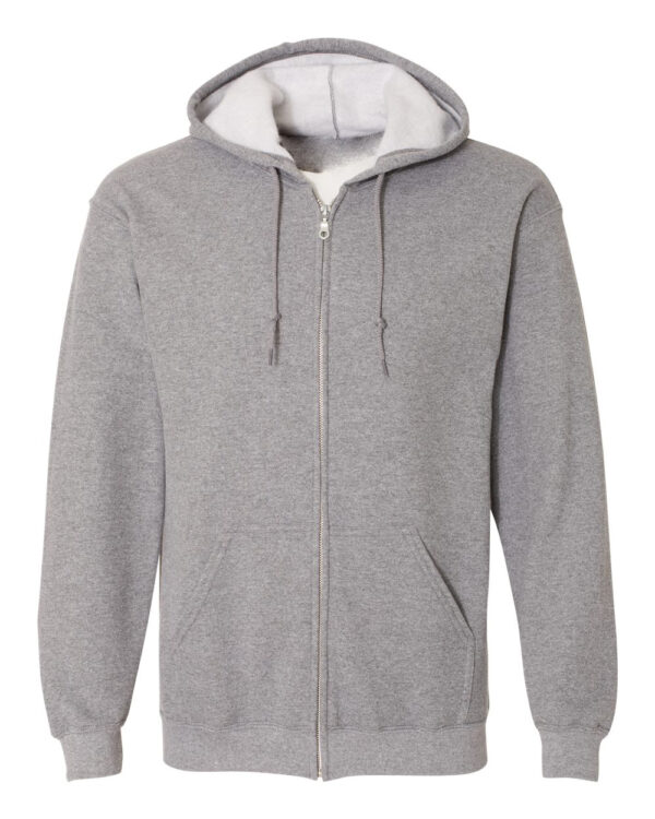 Graphite-Heather-Full-Zip Hooded Sweatshirt