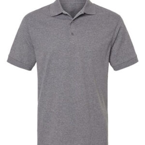 Graphite-Heather-jersey-polo