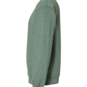 Heather-Dark-Green-Crewneck Sweatshirt-side