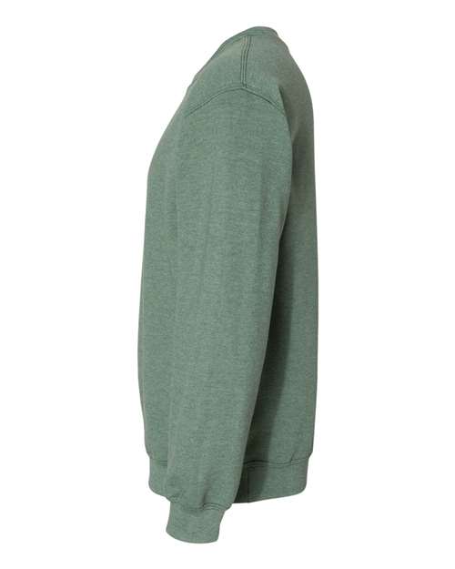 Heather-Dark-Green-Crewneck Sweatshirt-side