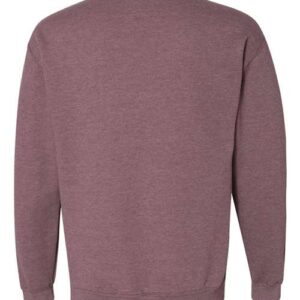 Heather-Dark-Maroon-Crewneck Sweatshirt-back