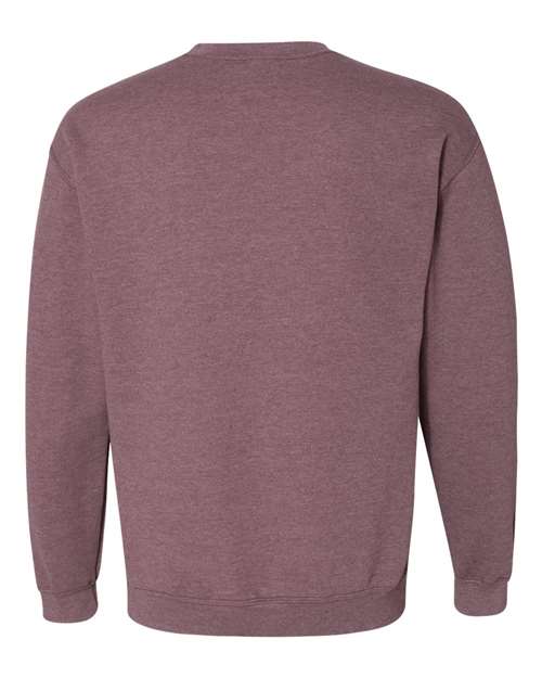 Heather-Dark-Maroon-Crewneck Sweatshirt-back