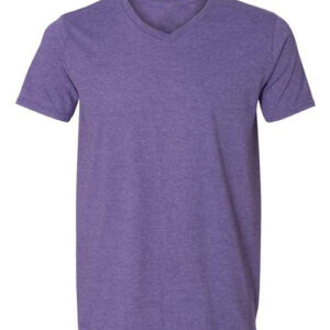 Heather-Purple-men-V-Neck T-Shirt