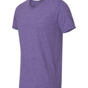 Heather-Purple-men-V-Neck T-Shirt-side