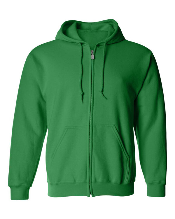 Irish-Green-Full-Zip Hooded Sweatshirt