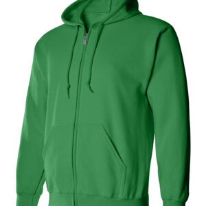 Irish-Green-Full-Zip Hooded Sweatshirt-side