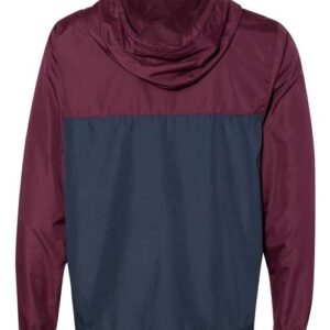 Maroon-Classic-Navy-Lightweight-Windbreaker-back