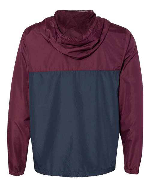 Maroon-Classic-Navy-Lightweight-Windbreaker-back