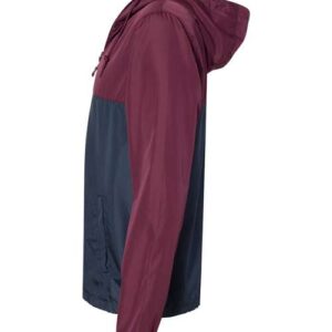 Maroon-Classic-Navy-Lightweight-Windbreaker-side