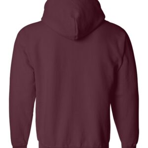 Maroon-Full-Zip Hooded Sweatshirt-back