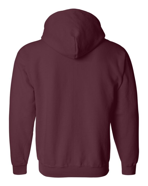 Maroon-Full-Zip Hooded Sweatshirt-back