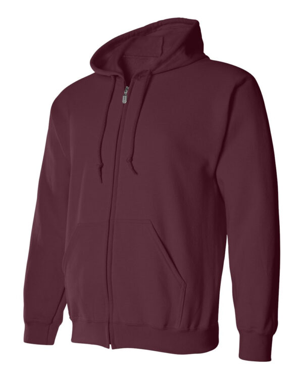 Maroon-Full-Zip Hooded Sweatshirt-side