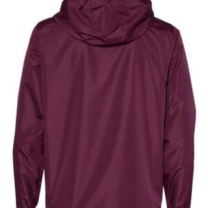 Maroon-Lightweight-Windbreaker-back