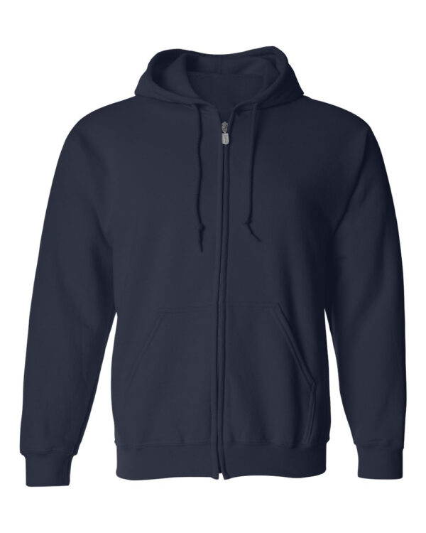 Navy-Full-Zip Hooded Sweatshirt