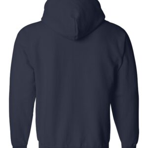 Navy-Full-Zip Hooded Sweatshirt-back