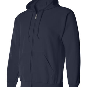 Navy-Full-Zip Hooded Sweatshirt-side