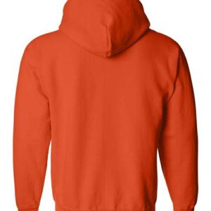 Orange-Full-Zip Hooded Sweatshirt-back