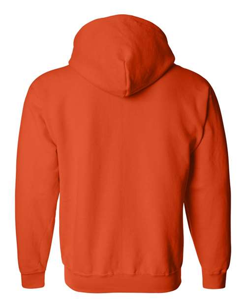 Orange-Full-Zip Hooded Sweatshirt-back