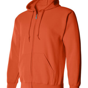 Orange-Full-Zip Hooded Sweatshirt-side