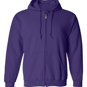 Purple-Full-Zip Hooded Sweatshirt